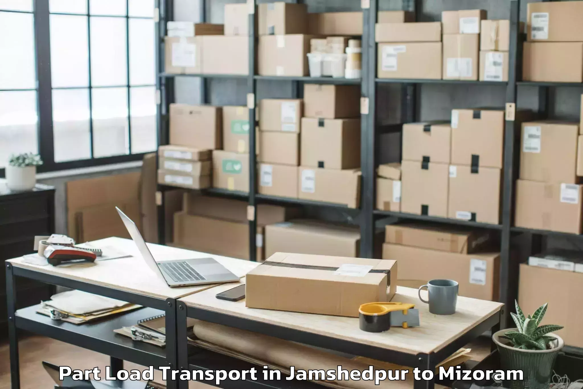 Book Jamshedpur to Hnahthial Part Load Transport